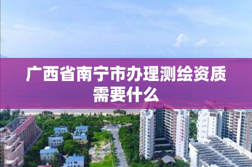 廣西省南寧市辦理測繪資質需要什么