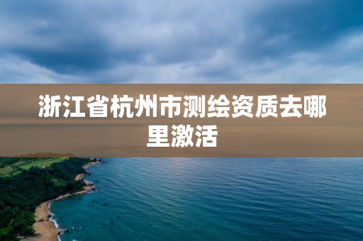 浙江省杭州市測(cè)繪資質(zhì)去哪里激活