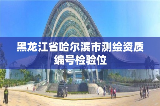 黑龍江省哈爾濱市測繪資質編號檢驗位