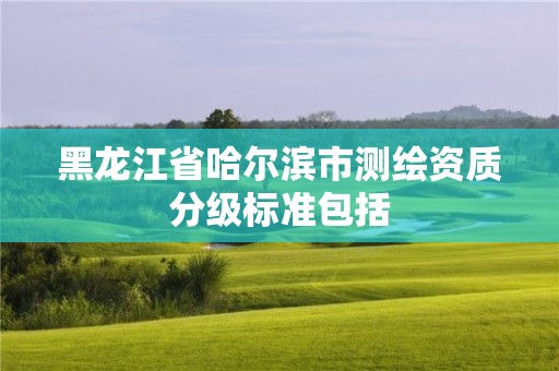 黑龍江省哈爾濱市測繪資質分級標準包括