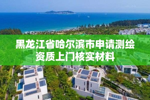 黑龍江省哈爾濱市申請測繪資質上門核實材料