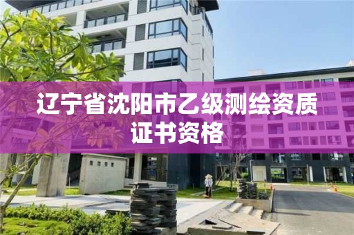 遼寧省沈陽市乙級測繪資質證書資格