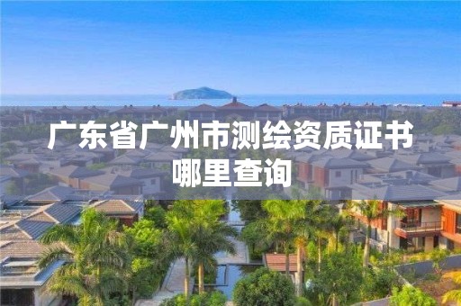 廣東省廣州市測繪資質(zhì)證書哪里查詢