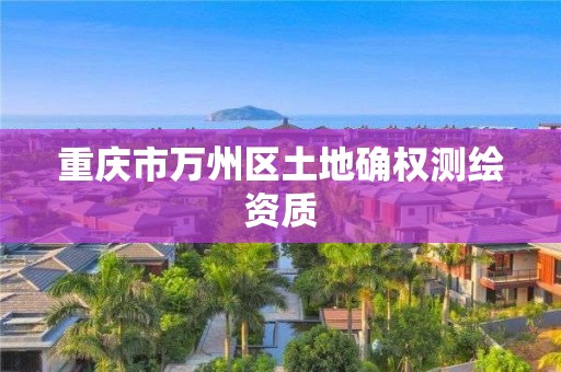 重慶市萬(wàn)州區(qū)土地確權(quán)測(cè)繪資質(zhì)