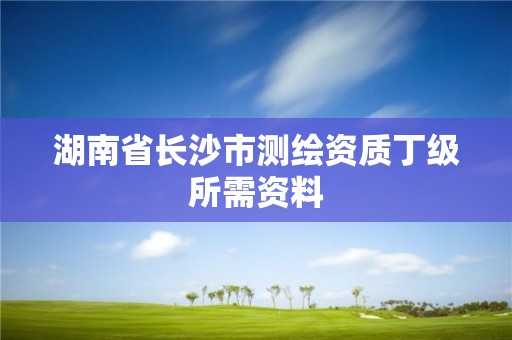 湖南省長沙市測繪資質(zhì)丁級(jí)所需資料