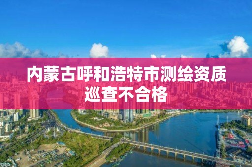 內蒙古呼和浩特市測繪資質巡查不合格