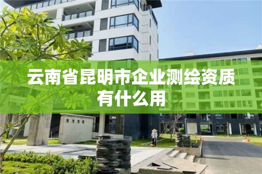 云南省昆明市企業測繪資質有什么用