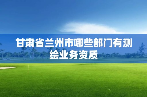 甘肅省蘭州市哪些部門有測繪業務資質