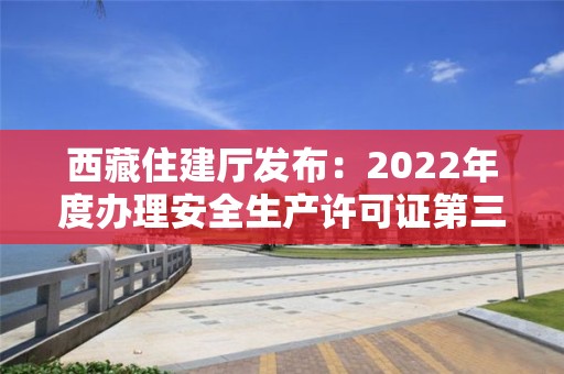 西藏住建廳發布：2022年度辦理安全生產許可證第三批公示