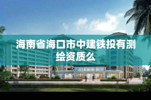 海南省海口市中建鐵投有測繪資質么