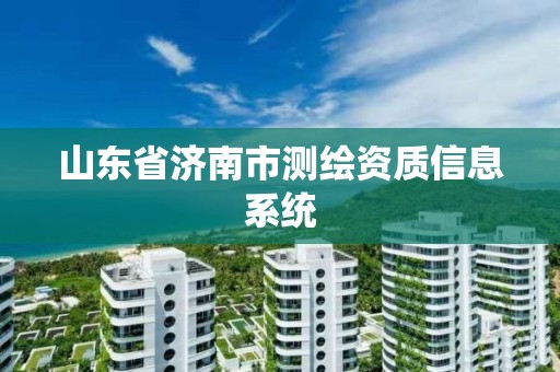 山東省濟南市測繪資質(zhì)信息系統(tǒng)