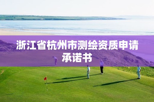 浙江省杭州市測繪資質申請承諾書