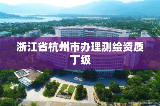 浙江省杭州市辦理測繪資質丁級