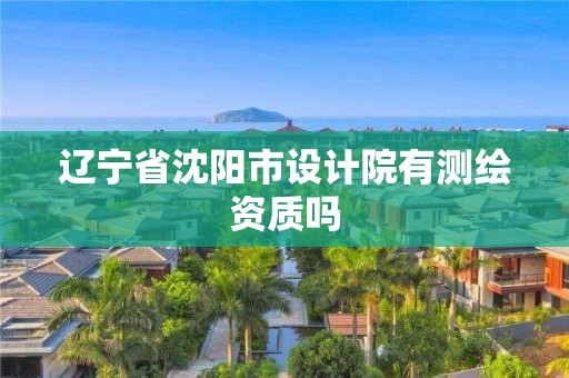 遼寧省沈陽(yáng)市設(shè)計(jì)院有測(cè)繪資質(zhì)嗎