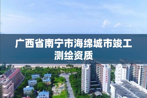 廣西省南寧市海綿城市竣工測繪資質