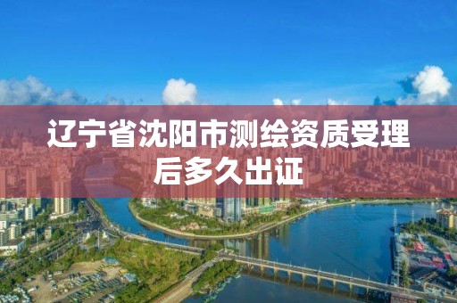 遼寧省沈陽市測繪資質受理后多久出證