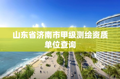 山東省濟南市甲級測繪資質單位查詢