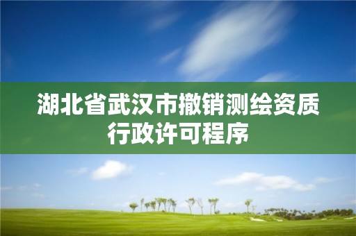 湖北省武漢市撤銷測繪資質行政許可程序