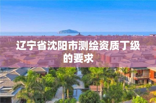 遼寧省沈陽(yáng)市測(cè)繪資質(zhì)丁級(jí)的要求