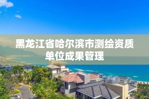 黑龍江省哈爾濱市測繪資質單位成果管理