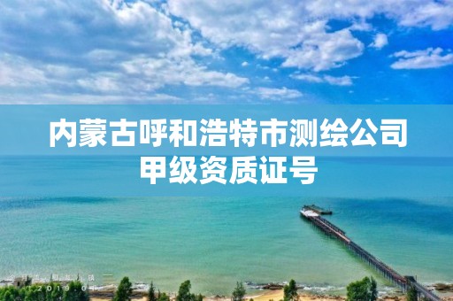 內蒙古呼和浩特市測繪公司甲級資質證號