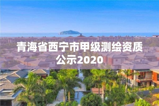 青海省西寧市甲級測繪資質公示2020