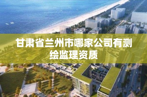 甘肅省蘭州市哪家公司有測繪監理資質