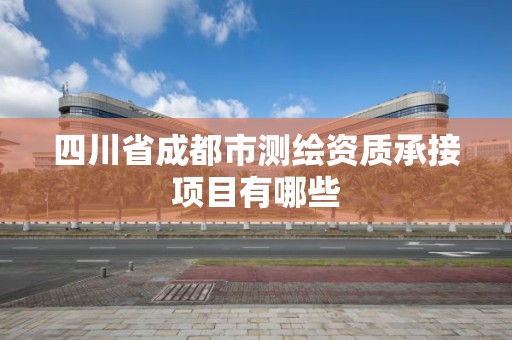 四川省成都市測繪資質承接項目有哪些