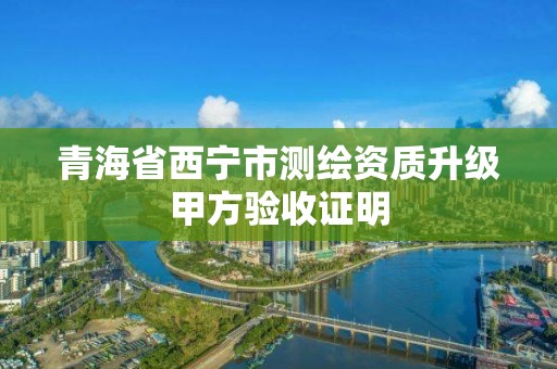 青海省西寧市測繪資質升級甲方驗收證明