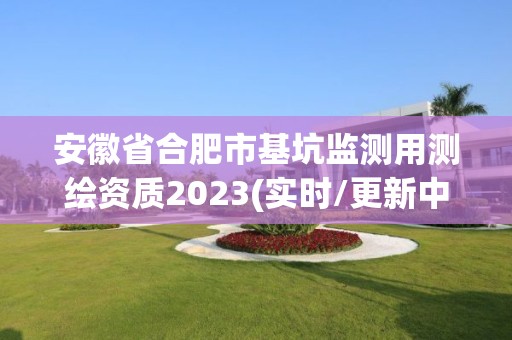 安徽省合肥市基坑監(jiān)測用測繪資質(zhì)2023(實時/更新中)