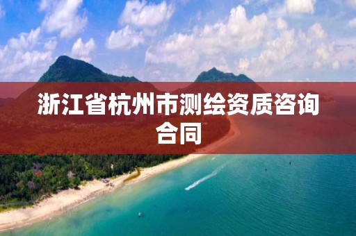 浙江省杭州市測繪資質咨詢合同