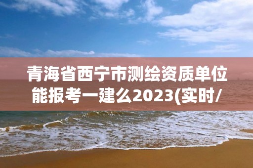 青海省西寧市測繪資質單位能報考一建么2023(實時/更新中)