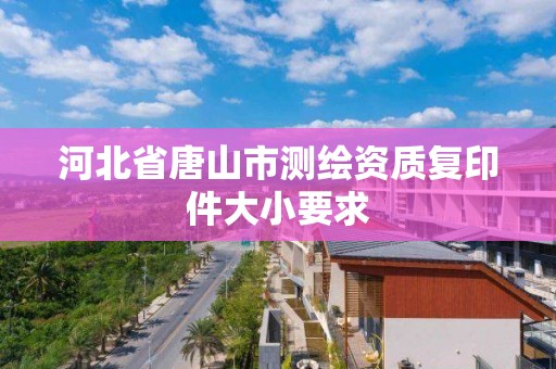 河北省唐山市測繪資質復印件大小要求