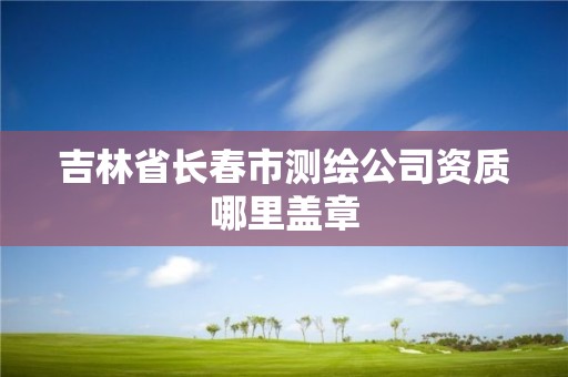 吉林省長春市測繪公司資質哪里蓋章