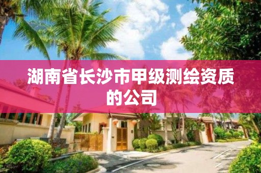 湖南省長沙市甲級測繪資質的公司