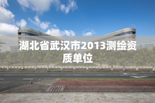 湖北省武漢市2013測繪資質(zhì)單位