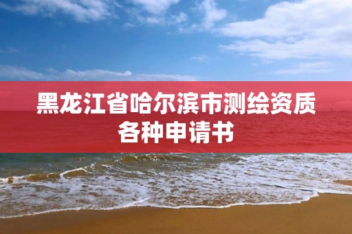 黑龍江省哈爾濱市測繪資質各種申請書