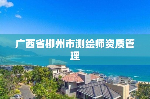 廣西省柳州市測繪師資質管理