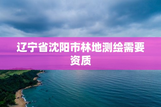 遼寧省沈陽市林地測繪需要資質