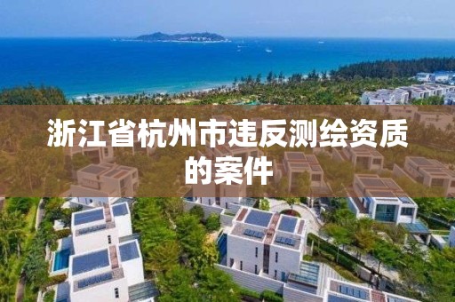 浙江省杭州市違反測繪資質的案件