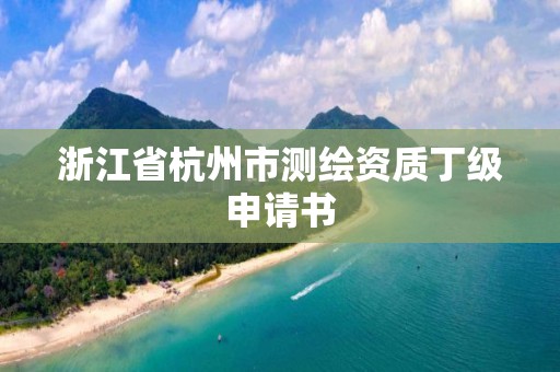 浙江省杭州市測繪資質丁級申請書