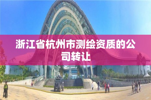 浙江省杭州市測繪資質的公司轉讓