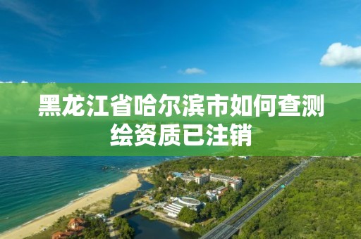 黑龍江省哈爾濱市如何查測繪資質已注銷