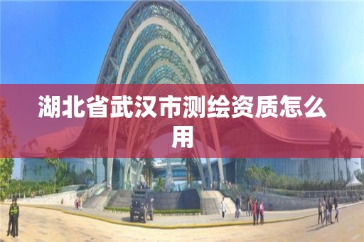 湖北省武漢市測繪資質怎么用