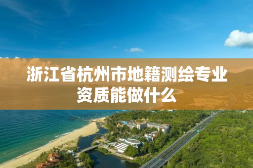 浙江省杭州市地籍測繪專業(yè)資質(zhì)能做什么