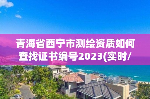 青海省西寧市測繪資質如何查找證書編號2023(實時/更新中)