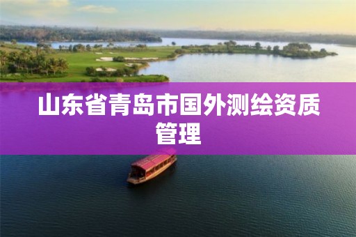 山東省青島市國外測繪資質管理