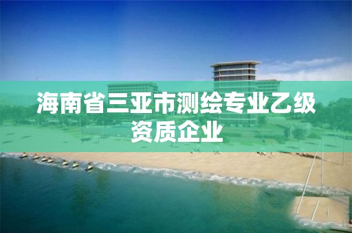 海南省三亞市測繪專業乙級資質企業