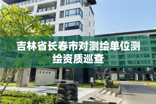 吉林省長春市對測繪單位測繪資質巡查