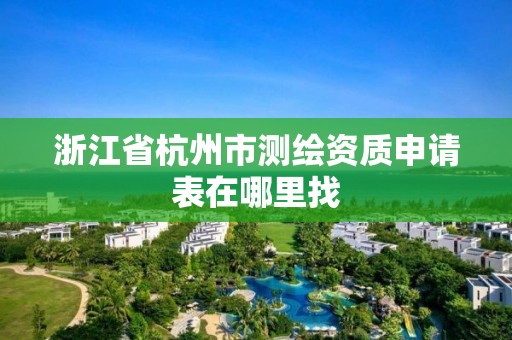 浙江省杭州市測繪資質申請表在哪里找